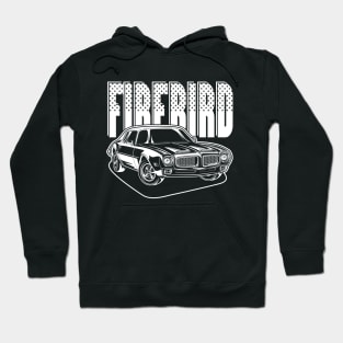 Firebird Car (White Print) Hoodie